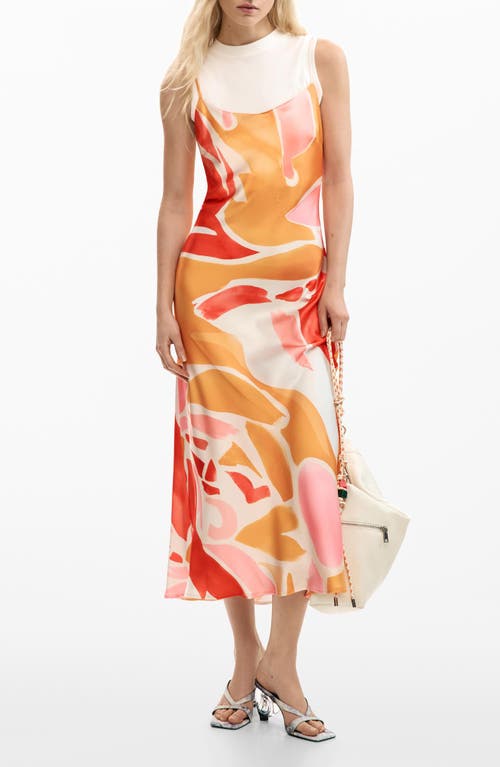Desigual Desigual Two-Piece Satin Midi Dress