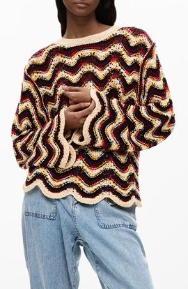 Desigual Desigual Zigzag Crochet Sweater