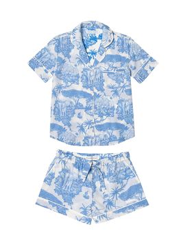 Desmond & Dempsey Women's 2-Piece Printed Cotton Short Pajama Set