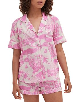 Desmond & Dempsey Women's Loxodonta Toile Short Pajama Set