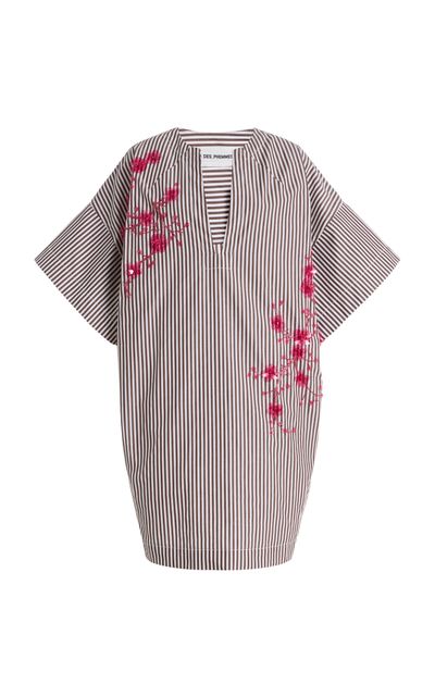DES_PHEMMES DES_PHEMMES Exclusive La Isla Cocoon Striped CottonPoplin Mini Dress