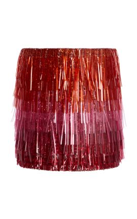 DES_PHEMMES DES_PHEMMES Exclusive La Isla Fringed Micro Skirt