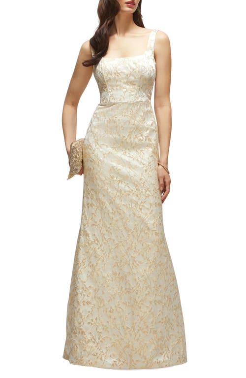 Dessy Collection - Bettina Metallic Brocade Trumpet Gown