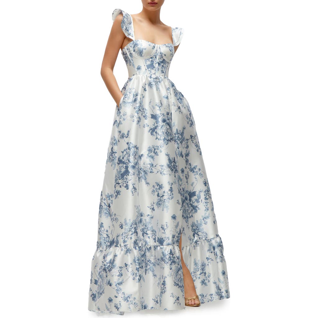 Dessy Collection Dessy Collection Floral Corset Gown
