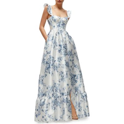 Dessy Collection Dessy Collection Floral Corset Gown