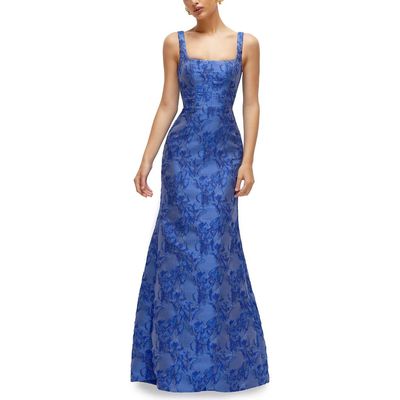 Dessy Collection Dessy Collection Metallic Jacquard Trumpet Gown