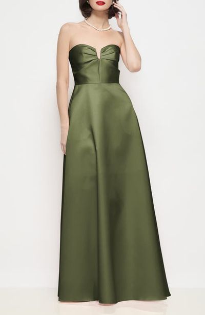 Dessy Collection Dessy Collection Veronica Strapless Satin Gown