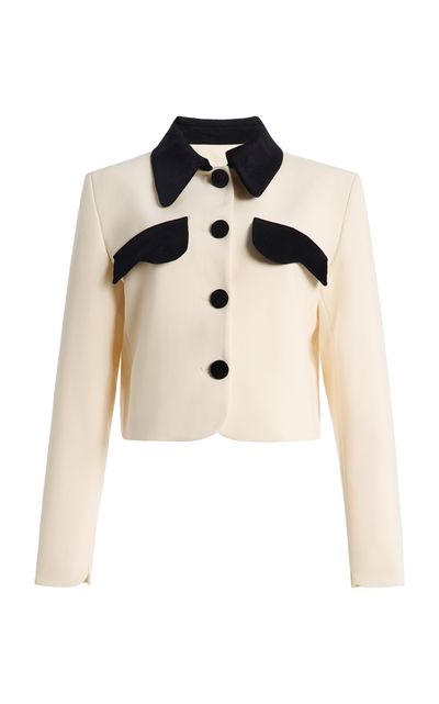 DESTREE DESTREE Exclusive Tatiana Cropped Crepe Jacket