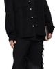 DET BLEV SENT DET BLEV SENT Black Alpaca Wool Shirt - 4