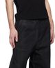 DET BLEV SENT DET BLEV SENT Black Waxed Elastic Trousers - 4