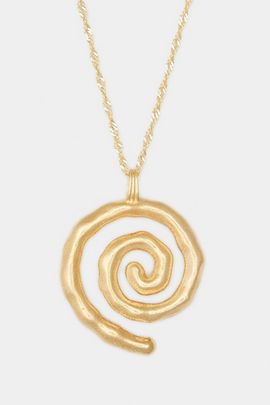 Deux Lions Jewelry Deux Lions Jewelry Sacred Spiral Necklace in Gold, Women's at Urban Outfitters