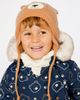 Deux par Deux Deux par Deux Bear Face Fleece Lined Ear Flap Winter Knit Hat - 2