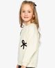 Deux par Deux Deux par Deux Bow Appliqué Silver Thread Ribbed Sweatshirt - 3