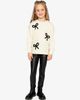 Deux par Deux Deux par Deux Bow Appliqué Silver Thread Ribbed Sweatshirt - 5