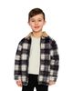 Deux Par Deux Deux par Deux Boys' Brushed Plaid Zip Front Ribbed Collar Jacket - 4