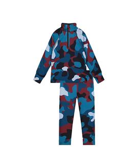 Deux Par Deux Deux par Deux Boys' Camouflage Two Piece Brushed Half-Zip Top & Pants Thermal Underwear