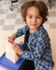 Deux Par Deux Deux par Deux Boys' Checkered Dino Embroidered Chest Pocket Chambray Shirt - 3