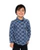 Deux Par Deux Deux par Deux Boys' Checkered Dino Embroidered Chest Pocket Chambray Shirt - 4