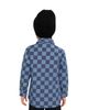 Deux Par Deux Deux par Deux Boys' Checkered Dino Embroidered Chest Pocket Chambray Shirt - 5