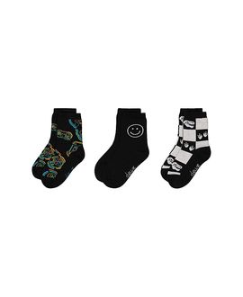 Deux Par Deux Deux par Deux Boys' Checkered Graphic Ribbed Cuff Socks