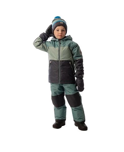 Deux Par Deux Deux par Deux Boys' Colorblock Lightweight Jacket & Foot Strap Pants Two Piece Snowsuit