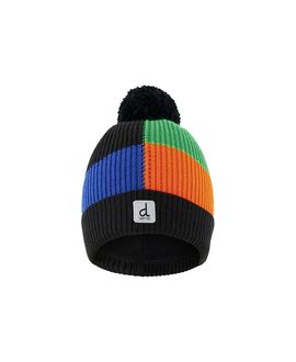 Deux Par Deux Deux par Deux Boys' Colorblock Ribbed Cuff Knit Hat With Pompom