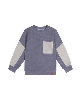 Deux Par Deux Deux par Deux Boys' Colorblock Sporty Brushed Jersey Top with Chest Pocket