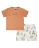 Deux Par Deux Deux par Deux Boys' Cotton Rib Jersey T-Shirt and Organic Cotton Jersey Zebra Print Short Set - 1