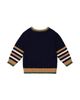 Deux Par Deux Deux par Deux Boys' Dino Intarsia Striped Ribbed Cuffs Knit Sweater - 2
