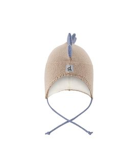 Deux Par Deux Deux par Deux Boys' Dino Spiked Ear Flap Peruvian Knit Hat
