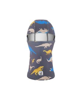 Deux Par Deux Deux par Deux Boys' Dinosaur Brushed Jersey Reflective Stretch Balaclava