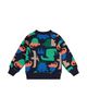 Deux Par Deux Deux par Deux Boys' Dinosaur Ribbed Cuffs Fleece Sweatshirt - 2
