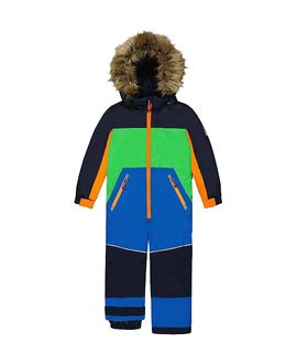 Deux Par Deux Deux par Deux Boys' Discover Colorblock Detachable Hood One Piece Snowsuit