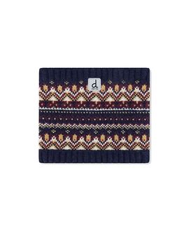 Deux Par Deux Deux par Deux Boys' Fair Isle Jacquard Fleece-Lined Knit Neckwarmer