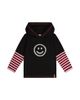 Deux Par Deux Deux par Deux Boys' Fake Double Sleeve Hooded Stripe Detail Shirt - 1