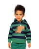 Deux Par Deux Deux par Deux Boys' Fleece Dino Applique Striped Hoodie - 4