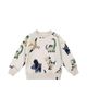 Deux Par Deux Deux par Deux Boys' Fleece Dino Ribbed Cuffs Sweatshirt - 1