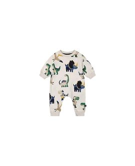 Deux Par Deux Deux par Deux Boys' Fleece Dino Snap Closure Ribbed Cuffs Jumpsuit