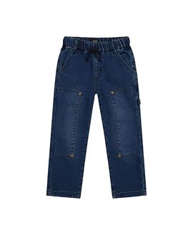 Deux Par Deux Deux par Deux Boys' French Terry Cargo Pocket Drawstring Denim Pants