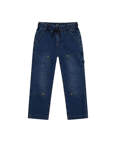 Deux Par Deux Deux par Deux Boys' French Terry Cargo Pocket Drawstring Denim Pants