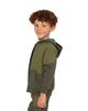 Deux Par Deux Deux par Deux Boys' Full Zip Hooded Bi-Material Quilted Panel Cardigan - 3
