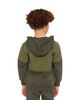 Deux Par Deux Deux par Deux Boys' Full Zip Hooded Bi-Material Quilted Panel Cardigan - 4