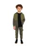 Deux Par Deux Deux par Deux Boys' Full Zip Hooded Bi-Material Quilted Panel Cardigan - 5