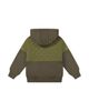 Deux Par Deux Deux par Deux Boys' Full Zip Hooded Bi-Material Quilted Panel Cardigan - 6