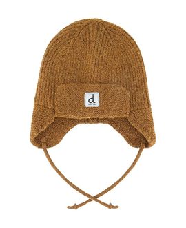 Deux Par Deux Deux par Deux Boys' Helmet Ear Flap Chin Tie Fleece Lined Winter Knit Hat
