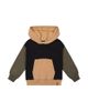 Deux Par Deux Deux par Deux Boys' Hooded Colorblock Kangaroo Pocket Fleece Cardigan - 1