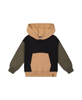 Deux Par Deux Deux par Deux Boys' Hooded Colorblock Kangaroo Pocket Fleece Cardigan