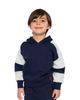Deux Par Deux Deux par Deux Boys' Hooded Striped Sleeve Ribbed Cuff Fleece Cardigan - 4