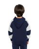 Deux Par Deux Deux par Deux Boys' Hooded Striped Sleeve Ribbed Cuff Fleece Cardigan - 6