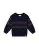 Deux Par Deux Deux par Deux Boys' Jacquard Geometric Ribbed Cuffs Sweater - 1